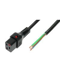 OPEN/IEC C19 straight cable Ż 5m black power cable with IEC LOCK_1