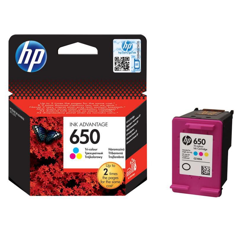 Cartus cerneala HP CZ102AE, tricolor, 5 ml, Deskjet Ink Advantage 1015 ,Deskjet Ink Advantage 1515 AIO, Deskjet Ink Advantage 2455 E-AIO,Deskjet Ink Advantage 2515 E-AIO, Deskjet Ink Advantage 2516 AIO ,Deskjet Ink Advantage 2645 E-AIO, Deskjet Ink Advantage 3515 E-AIO, NR.650_1