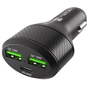 NATEC CONEY CAR CHARGER 2X USB 1X USB-C QUICK CHARGE 84W BLACK_1