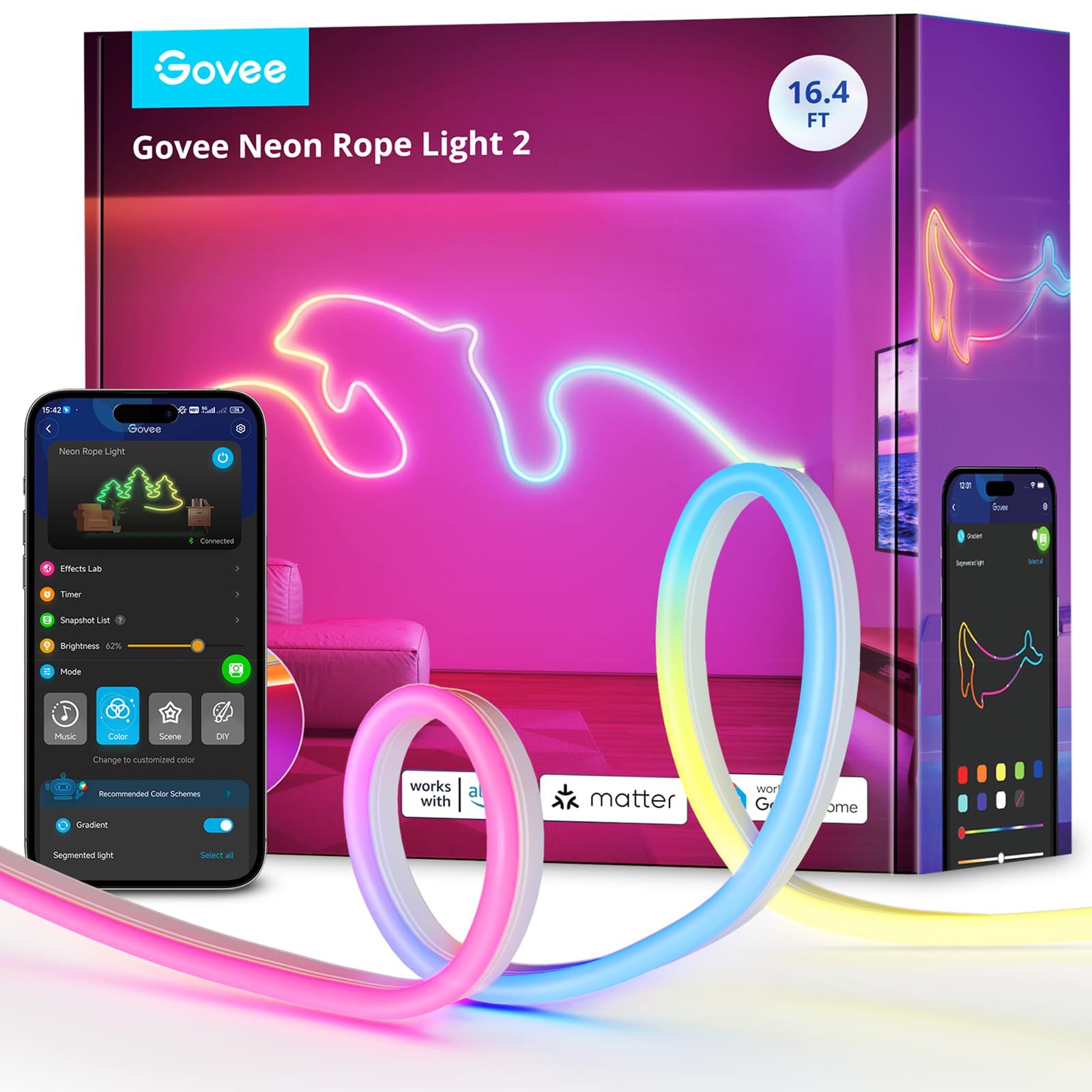 Govee H61D5 Neon Lights 2 5m | LED Lighting | Matter  HomeKit  Google  Alexa  SmartThings_1