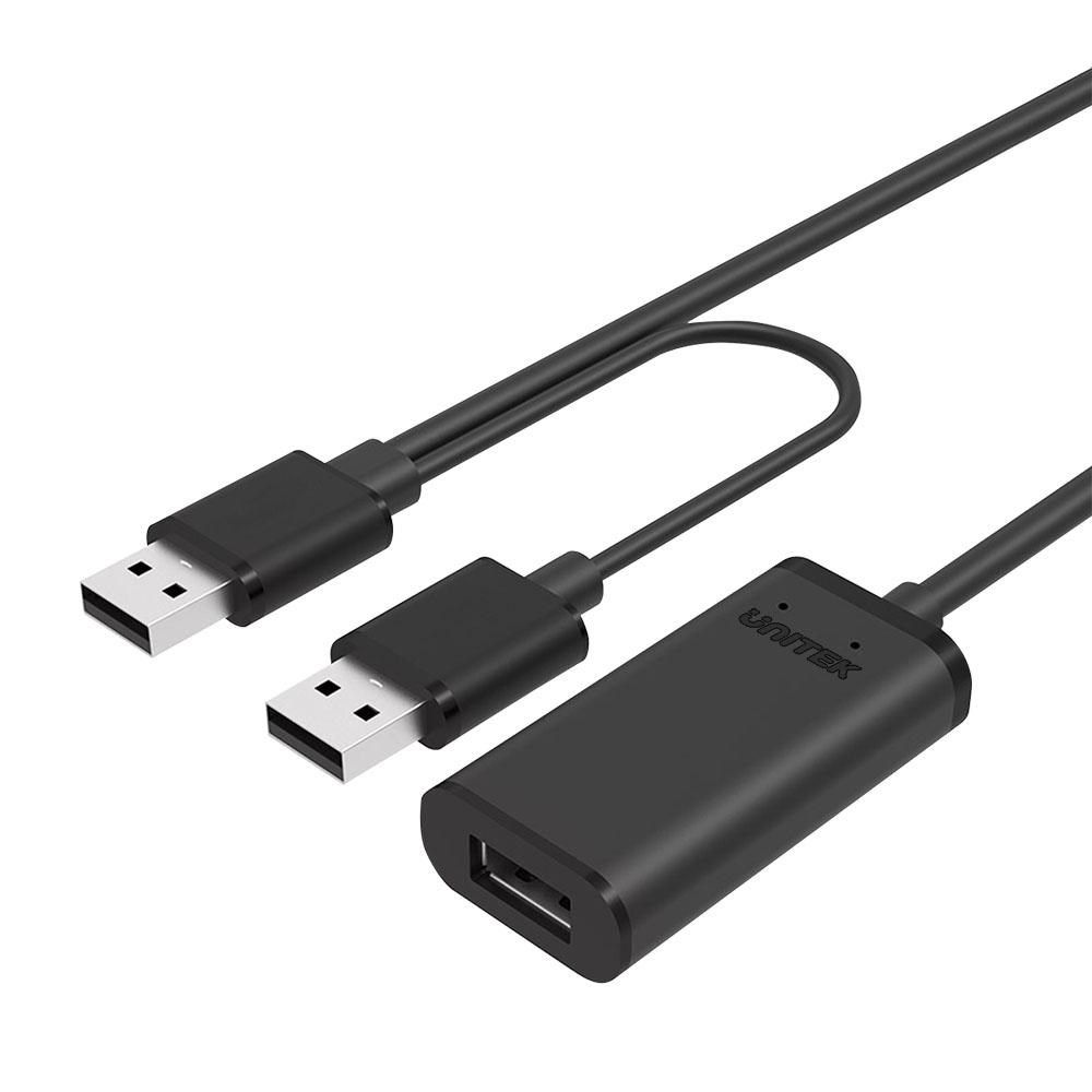 UNITEK Y-278 USB cable USB 2.0 10 m 2 x USB A USB A Black_1