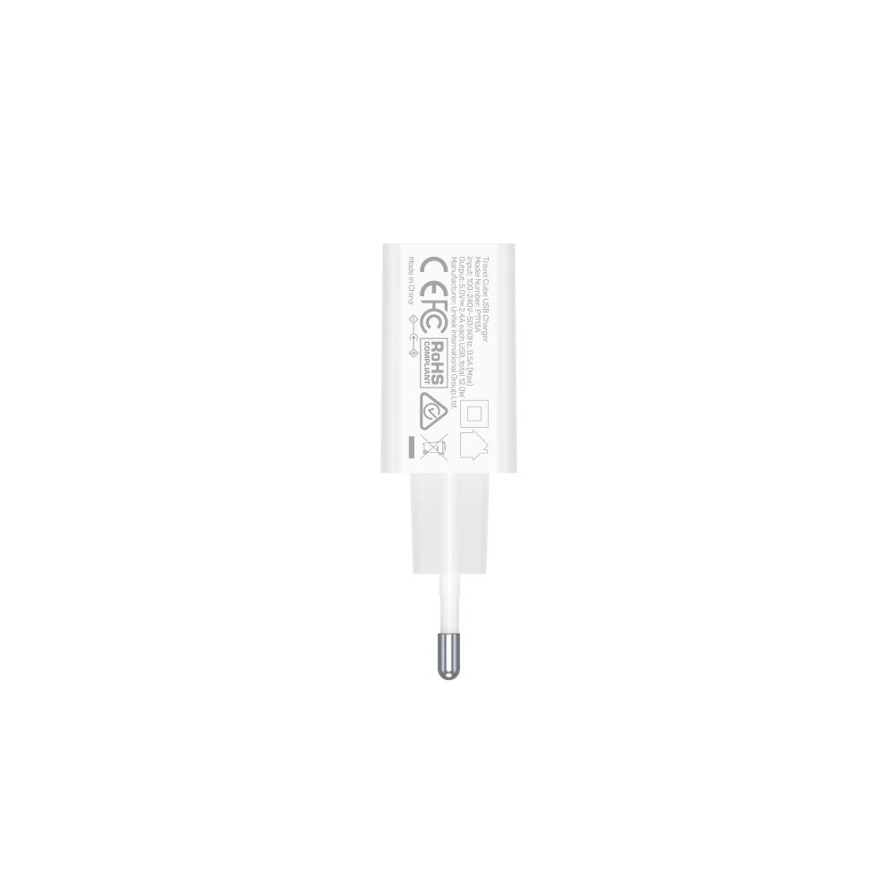 UNTIEK CHARGER 2X USB-A  12W  WHITE  P1113A-EU_1