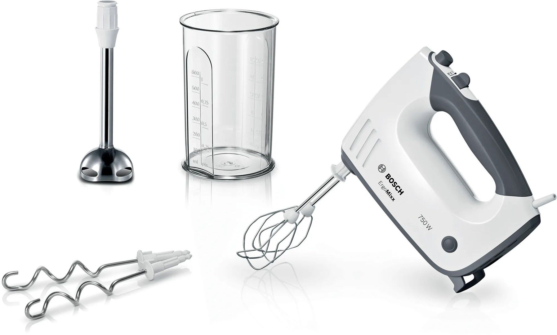 Bosch MFQ37470 Hand mixer 750 W Black  White_2