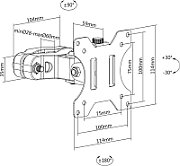 Maclean MC-983 LED LCD Monitor Pole Mount Bracket 8kg Holder Pipe Tube Diameter 28-60mm 17-32'' Screen_9
