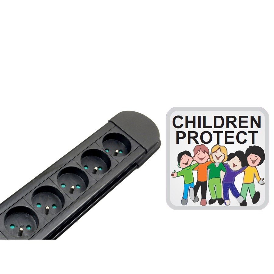 Maclean power strip  10 outlet extension cord  2 switches  protection and overload indication  3680W  MCE10_2