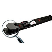 Maclean power strip  10 outlet extension cord  2 switches  protection and overload indication  3680W  MCE10_11