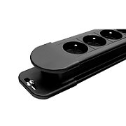 Maclean power strip  10 outlet extension cord  2 switches  protection and overload indication  3680W  MCE10_3