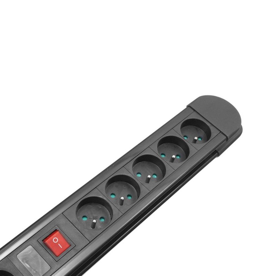 Maclean power strip  10 outlet extension cord  2 switches  protection and overload indication  3680W  MCE10_4