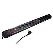 Maclean power strip  10 outlet extension cord  2 switches  protection and overload indication  3680W  MCE10_10