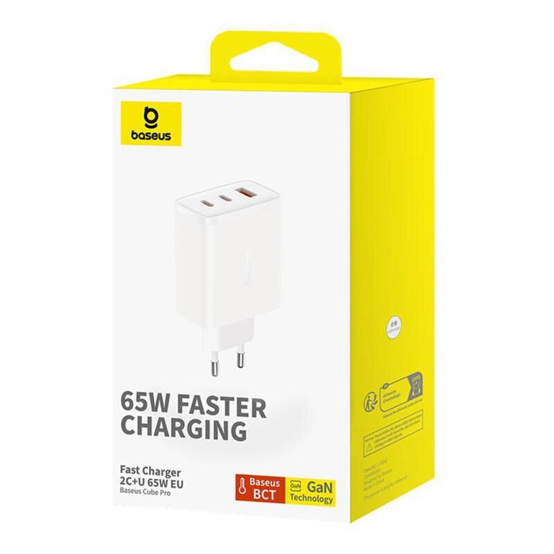 Baseus OS-Cube Pro P10152301213 65W wall charger with 2 USB-C PD and USB sockets white_2
