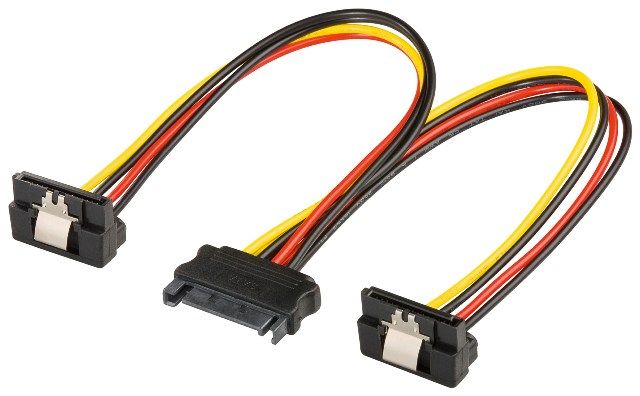 Power adapter cable SATA male to 2 x SATA female 90&ampdeg, 20cm
Packaging: bulk 1 pc.