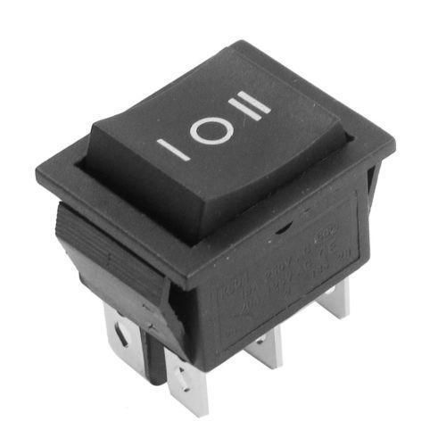 Switch 6 poles 250V 15A 1 black button 3 positions with return
- 21.7 x 28.5mm
Packaging: bulk 1 pc.
