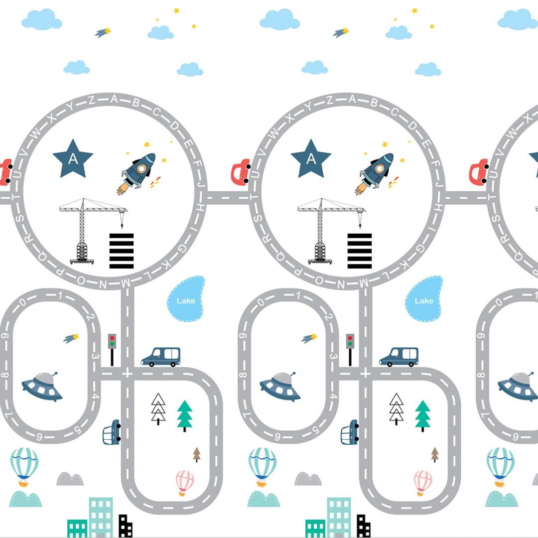 Covor de joaca pentru copii U-Grow, din spuma, pliabil, 2 fete, impermeabil, izolant, 120 x 180 x 1 cm, circuit_1