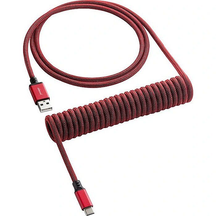 CableMod Classic Coiled Keyboard Cable USB-C to USB Type A  Republic Red - 150cm_1