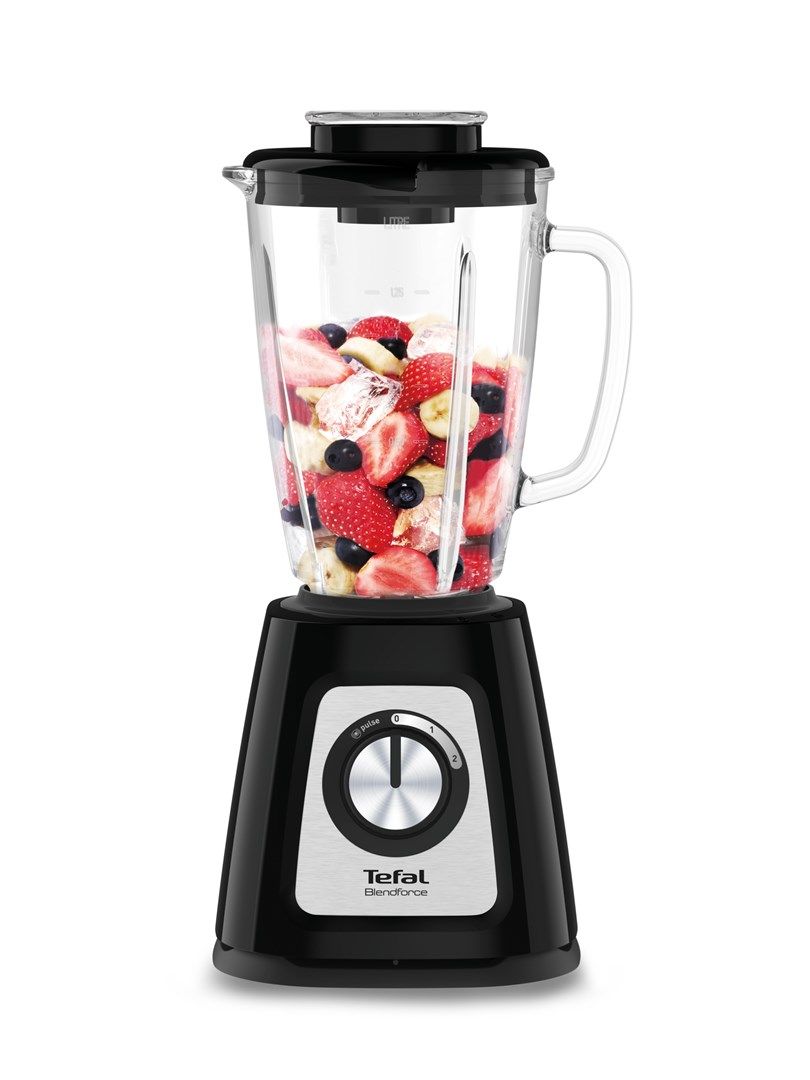 Tefal BlendForce II BL4358 blender 1.25 L Tabletop blender 800 W Black  Brushed steel_1
