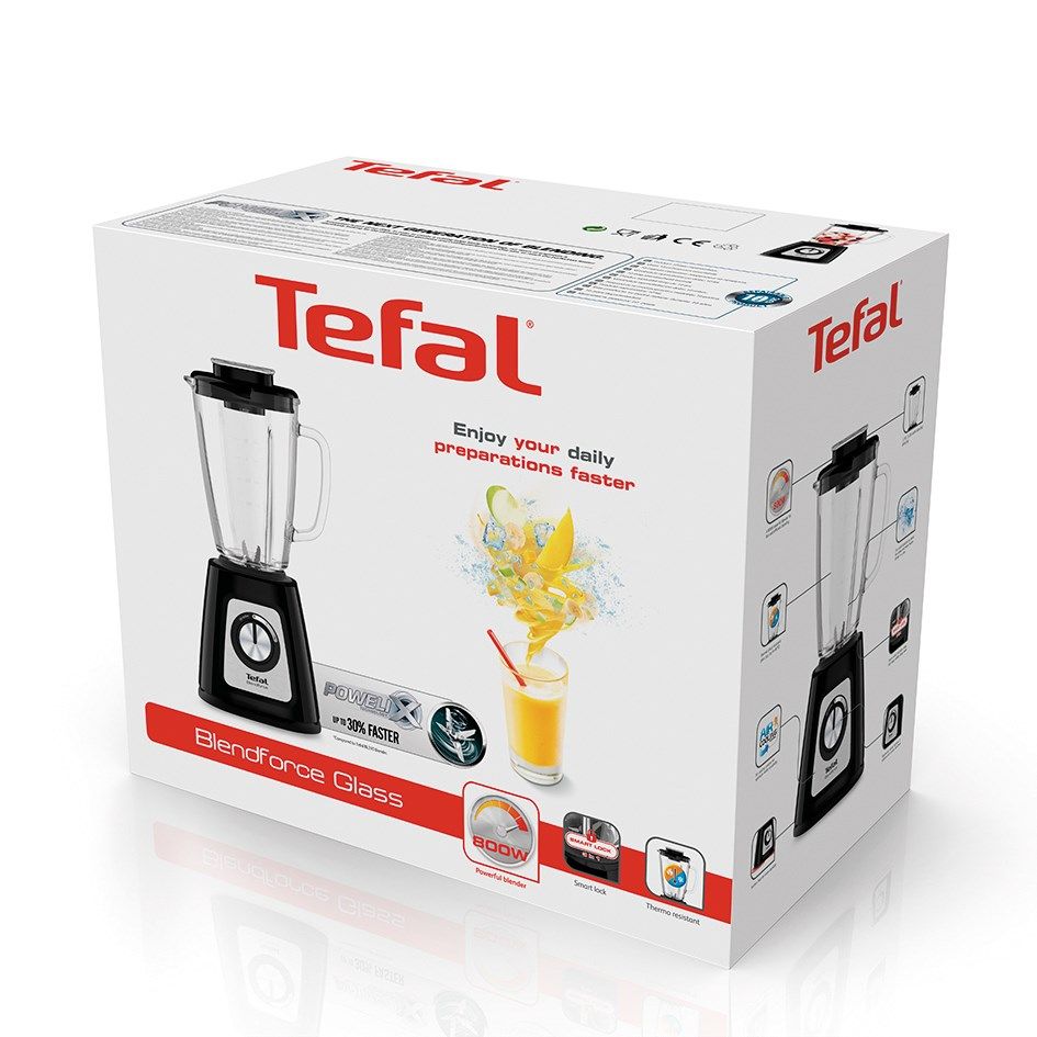 Tefal BlendForce II BL4358 blender 1.25 L Tabletop blender 800 W Black  Brushed steel_10