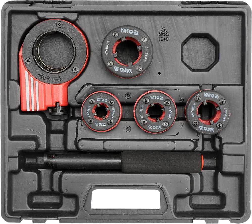 YATO THREADING MACHINE 4 HEADS 3/8-1/2-3/4-1  + RATCHET 29001_3