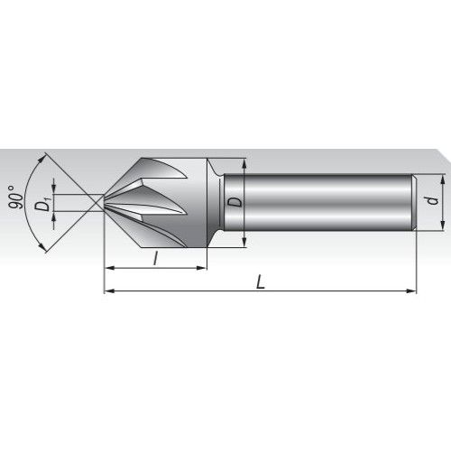 COUNTERSINK SET CZP-6 DIN-335-C 6.3-25 90* HSSE TICN_4