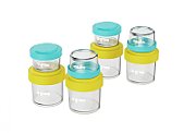 Set 8 recipiente cu capac pentru stocare hrana copii , 4*80ml + 4*220ml, U-Grow_1