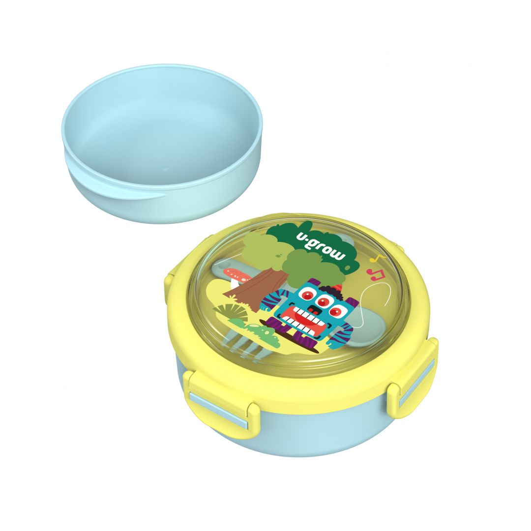 Caserola termica cu lingurita si furculita, blue, U-Grow_1