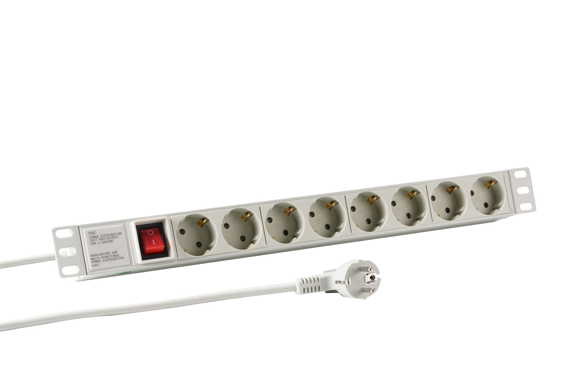 EFB 19  1HE Steckdosenleiste 7xCEE 7/3  ĂśSS  Alu grau_4