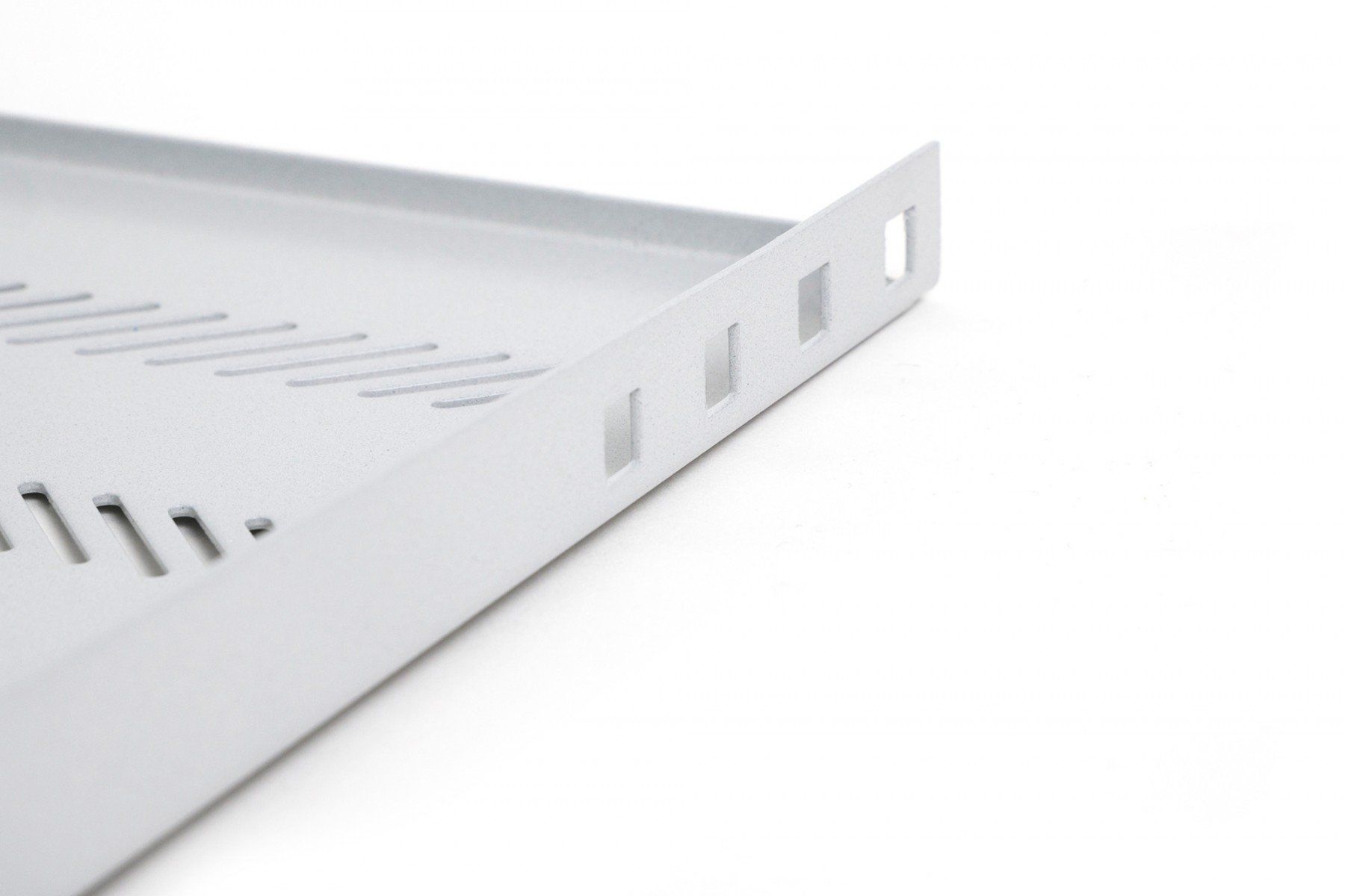 Fixed shelf 19   1U  depth 650 mm  load capacity 25 kg  mounting at 4 points  gray  screws and bracket in set._2