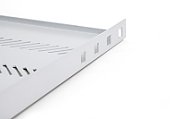 Fixed shelf 19   1U  depth 650 mm  load capacity 25 kg  mounting at 4 points  gray  screws and bracket in set._2