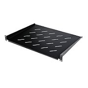 Fixed shelf 19   1U  depth 650 mm  load capacity 25 kg  4-point mounting  black  screws and handle in a set._1