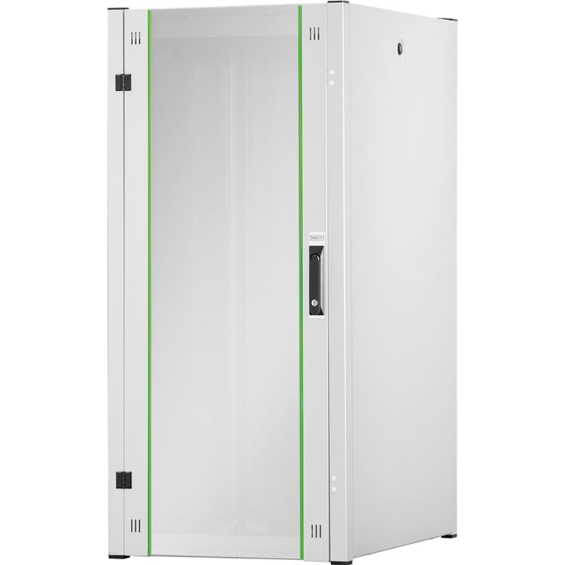 Hyper Pro 19  26U rack 600x800 floor-standing network cabinet  door front glass  grey  1000kg_1