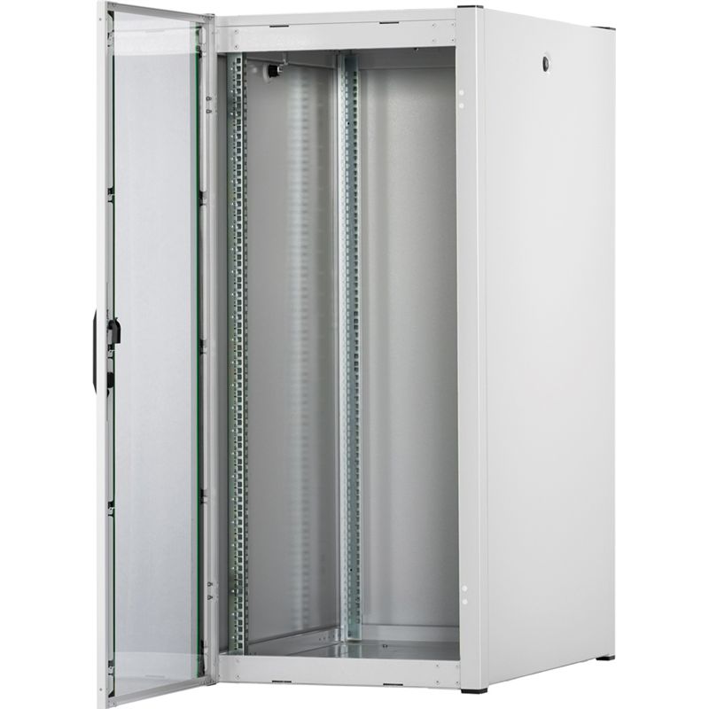 Floor-standing network cabinet Hyper Pro 19  42U rack 600x800  door front glass  grey  1000kg_1