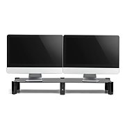 Dual Monitor Stand - Double Maclean  max. 20kg  tempered glass  (1029x285x127mm)  MC-936_7