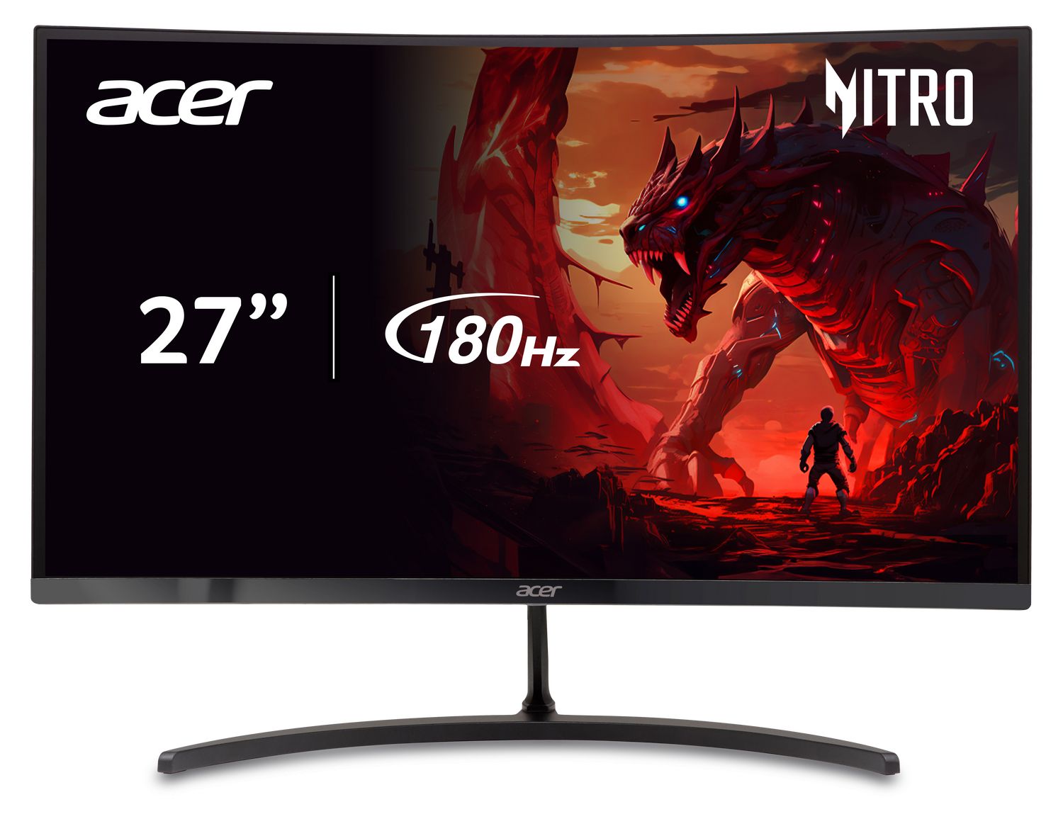 Nitro ED273US3, ZeroFrame, 27 inch, VA, QHD, 2560 x 1440, HDMI, DisplayPort, Curbat 1500R, 180Hz, 5ms, Negru