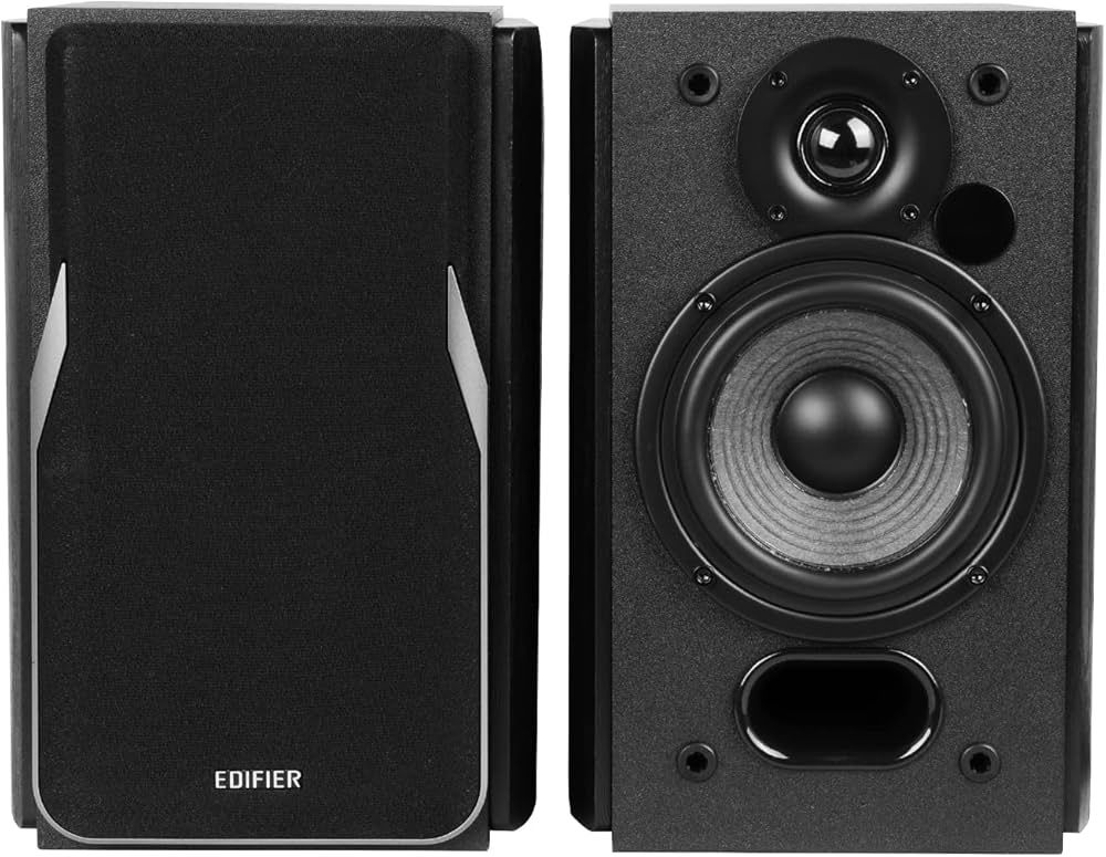 Edifier Studio R1380DB 2.0 Bookshelf Speaker System in Real Wood Enclosure (MDF) - Black_1