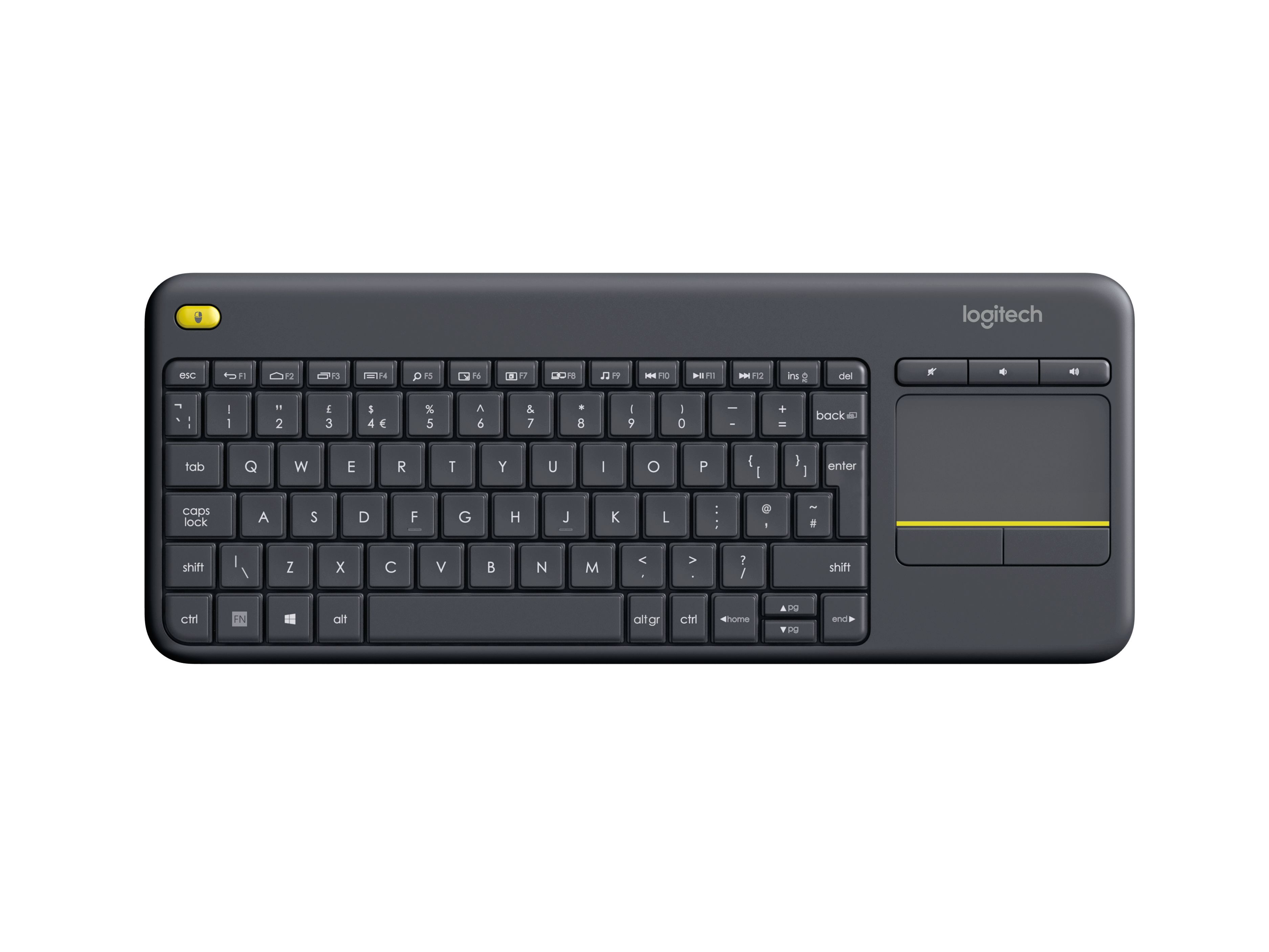 WIRELESS TOUCH KEYBOARD K400+/DARK - UK - 2.4GHZ INTNL_1