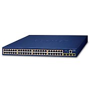 PLANET GS-4210-48P4S network switch Managed L2/L4 Gigabit Ethernet (10/100/1000) Power over Ethernet (PoE) 1U Blue_1