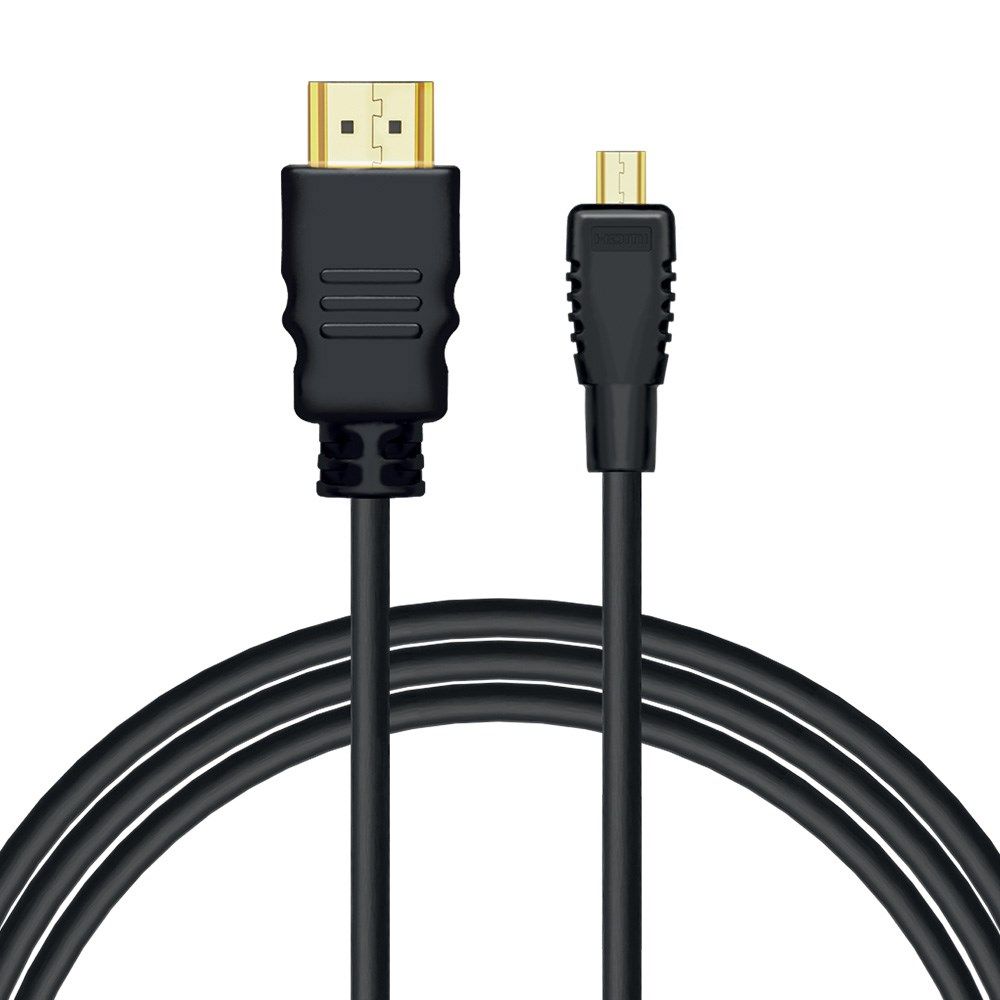 Savio CL-40/M HDMI (M) - micro HDMI (M) cable with Ethernet  2m  Black_1