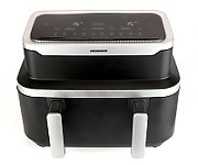 Friteuza dubla cu aer cald Heinner HAF-DDB9BK26, putere: 2600W, capacitate: 9L, control digital individual, temperatura: 80-220 grade C, timer 60 min, 10 programe presetate, auto-oprire, negru_2