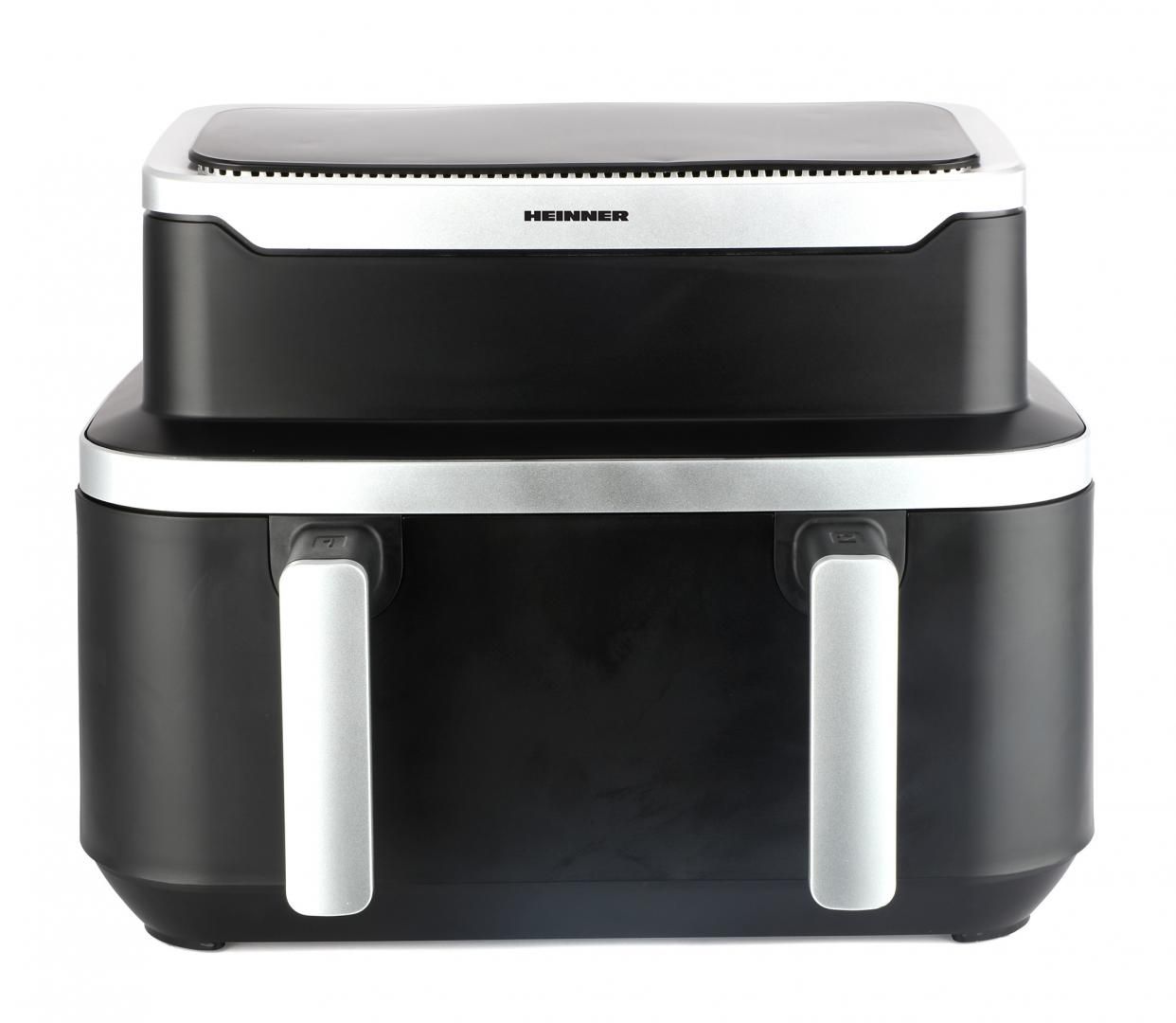 Friteuza dubla cu aer cald Heinner HAF-DDB9BK26, putere: 2600W, capacitate: 9L, control digital individual, temperatura: 80-220 grade C, timer 60 min, 10 programe presetate, auto-oprire, negru_3