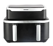 Friteuza dubla cu aer cald Heinner HAF-DDB9BK26, putere: 2600W, capacitate: 9L, control digital individual, temperatura: 80-220 grade C, timer 60 min, 10 programe presetate, auto-oprire, negru_3