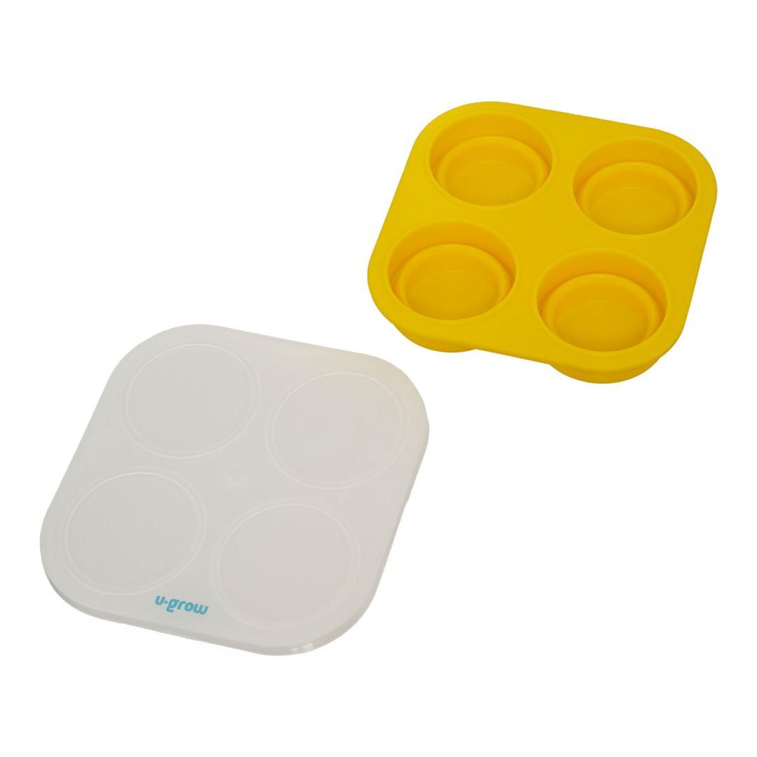 Recipient colapsibil din silicon stocare hrana 4 compartimente, 240 ml, U-Grow_5
