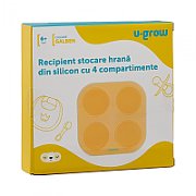 Recipient colapsibil din silicon stocare hrana 4 compartimente, 240 ml, U-Grow_6
