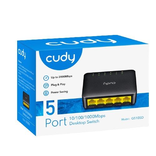 Cudy GS105D network switch Gigabit Ethernet (10/100/1000) Black_4