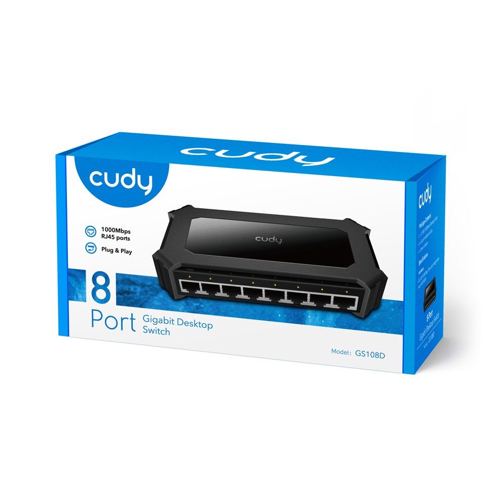 Cudy GS108D network switch Gigabit Ethernet (10/100/1000) Black_6