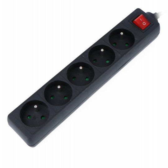 POWER STRIP ACAR F5 POWER 3M 5X 230V PL BLACK 16A_1