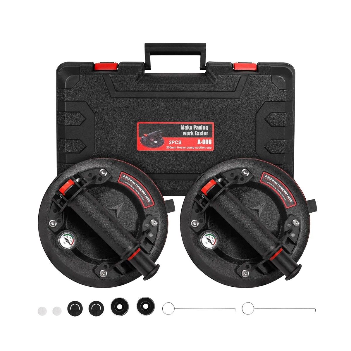 Vacuum suction cup with pump  for tiles and glass  160 kg  in case_7