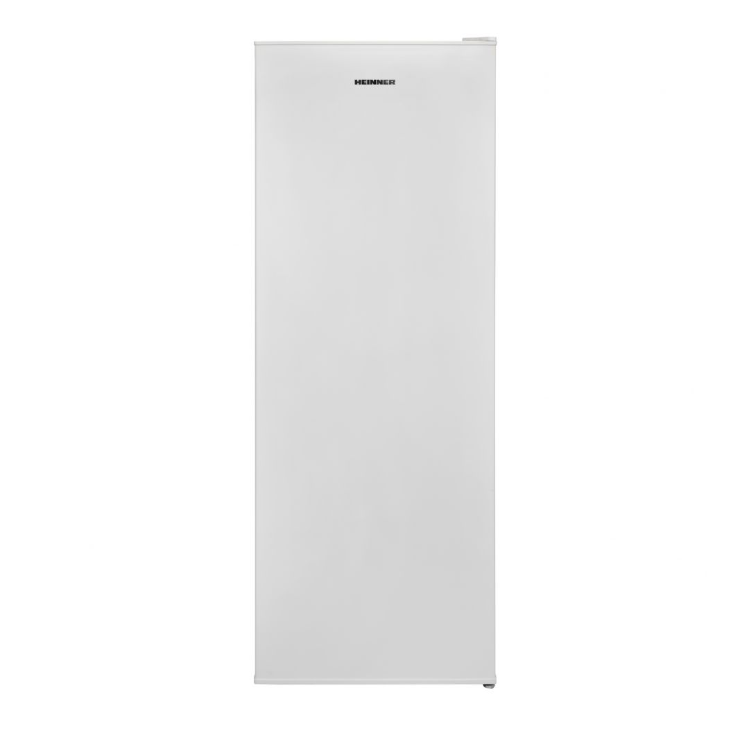 Frigider Heinner HF-V255E++, clasa energetica: E, capacitate totala: 255L, control mecanic cu termostat ajustabil, lumina LED, dezghetare automata, 4 rafturi din sticla, compartiment pentru fructe si legume, suport oua, usa reversibila, dimensiuni: 54 x 59.5 x 144 cm, culoare: Alb_1