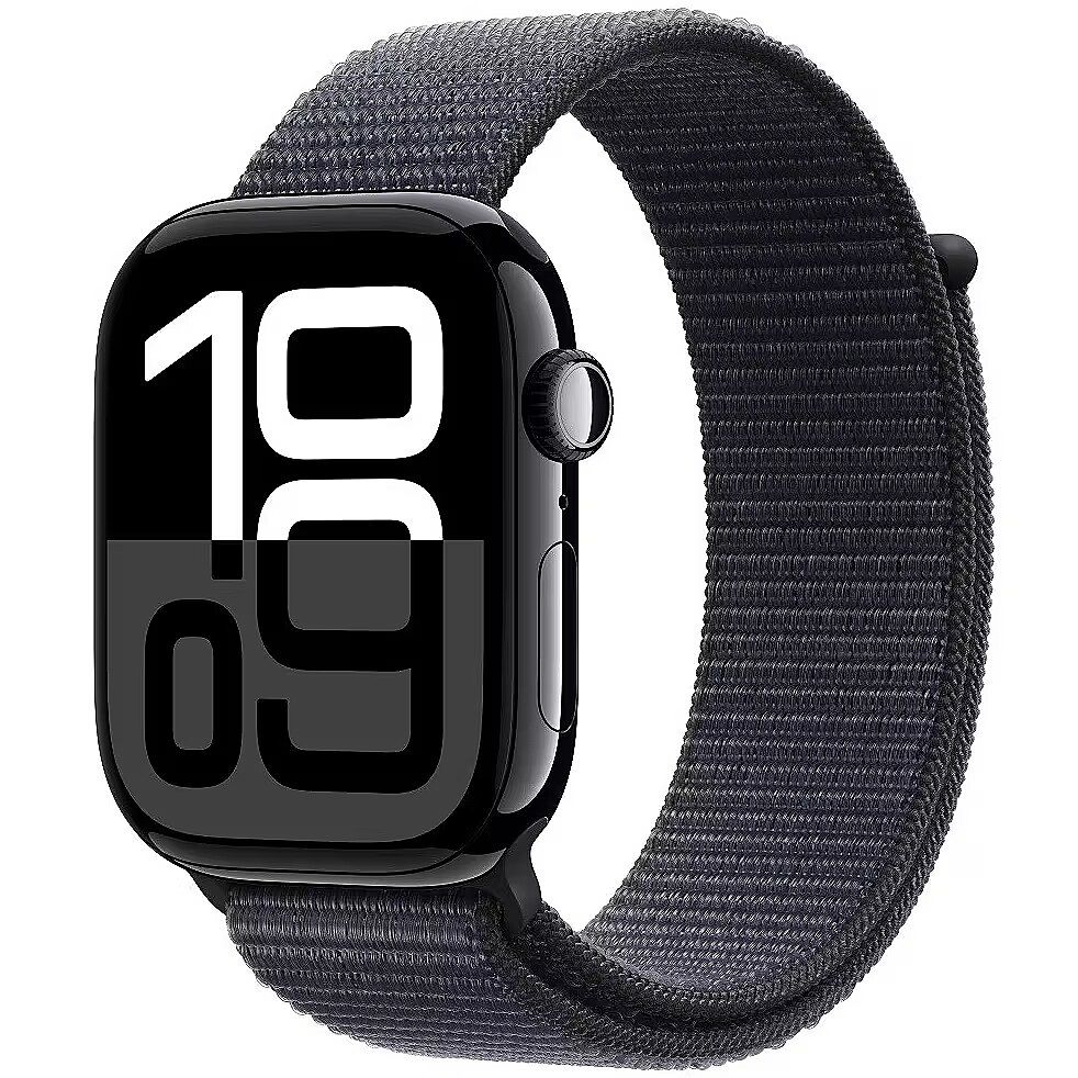 Apple Watch Series 10 jet black aluminium 46mm 4G ink sport loop_2