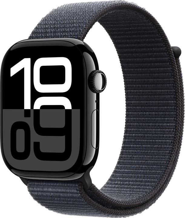 Apple Watch Series 10 jet black aluminium 46mm 4G ink sport loop_4