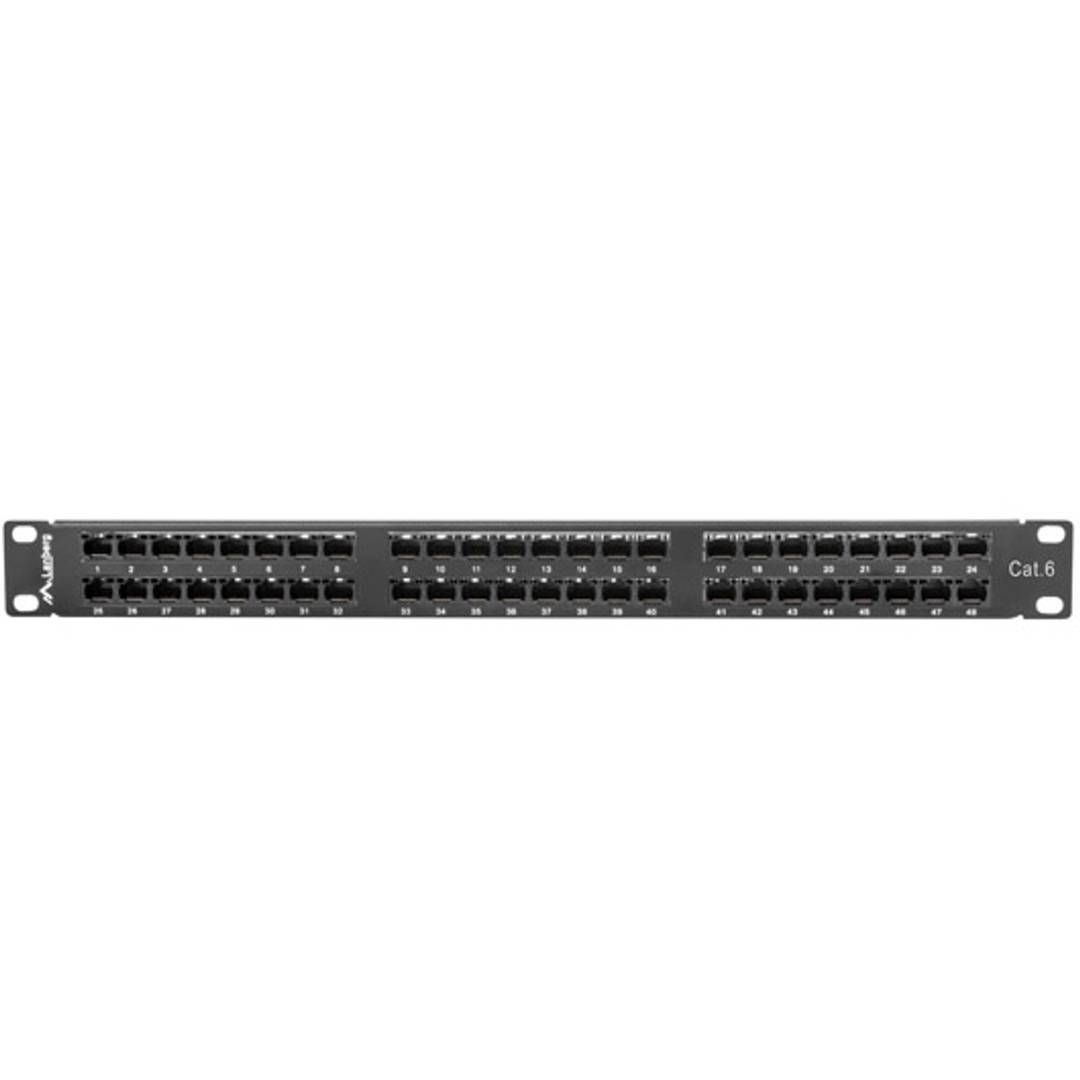 PATCH PANEL 48 PORT 1U 19  CAT6 FTP SHIELDED BLACK LANBERG_1