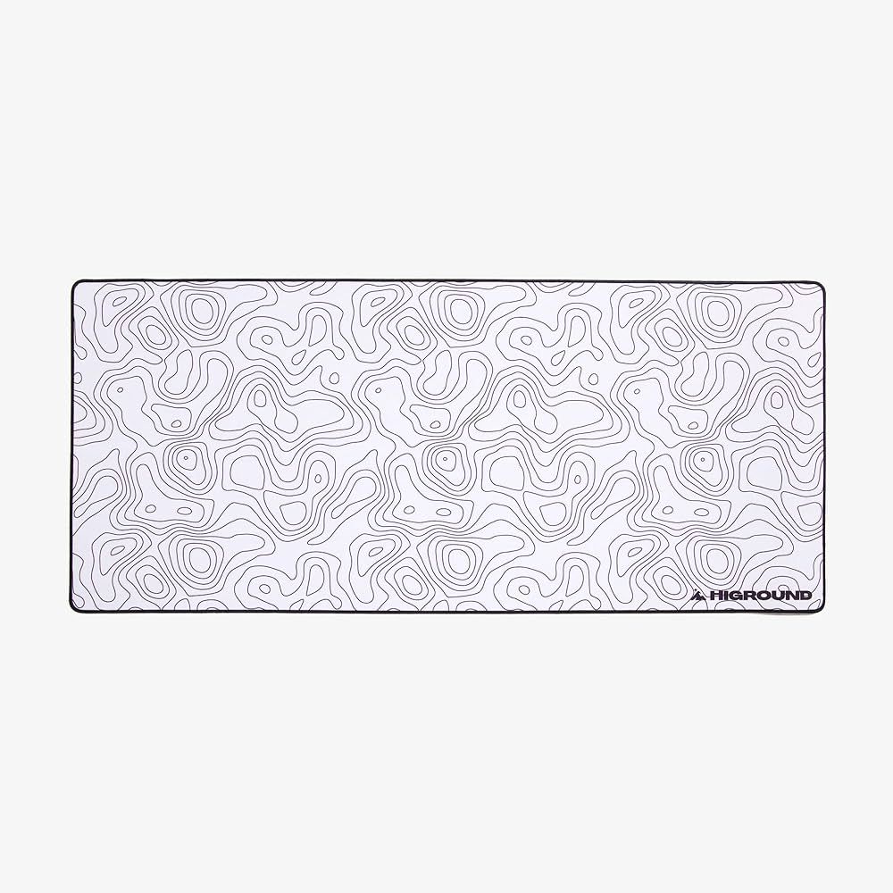 TOPOGRAPHIC WHITE, 90 x 40cm, baza cauciucata, suprafata textila, Alb